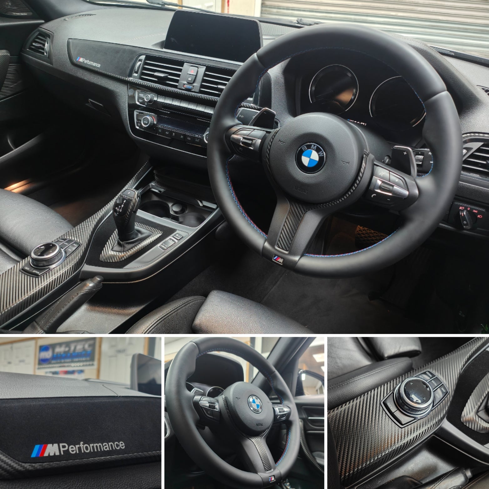 BMW F20 F21 F22 F23 LCI-2 PERFORMANCE STYLE INTERIOR TRIM SET - DEEP TEXTURED GLOSSY CARBON (MTD-TEX) - WRAPPING SERVICE